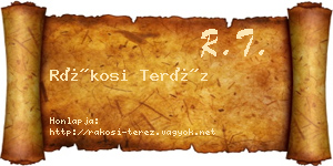 Rákosi Teréz névjegykártya